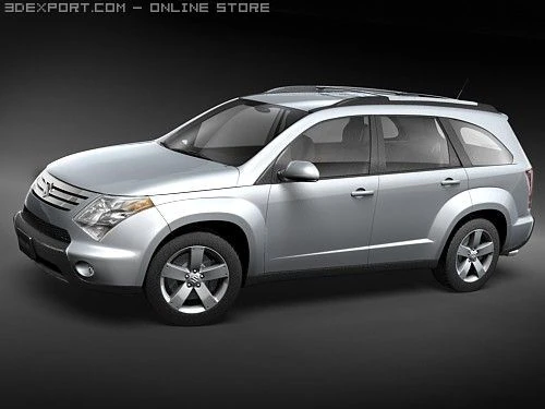 Suzuki XL7 2008 3D Model .c4d .max .obj .3ds .fbx .stl .blend 