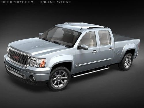 GMC Sierra Denali 2008 3D Model .c4d .max .obj .3ds .fbx .stl .blend 