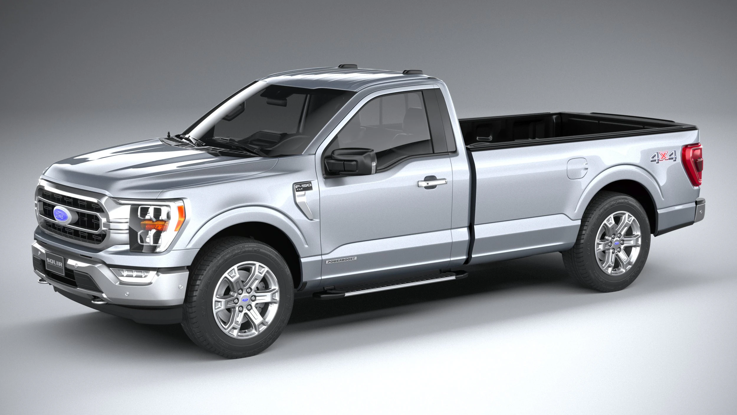 F-150 XLT Regular Cab 2022 3D Model .c4d .max .obj .3ds .fbx .stl .blend
