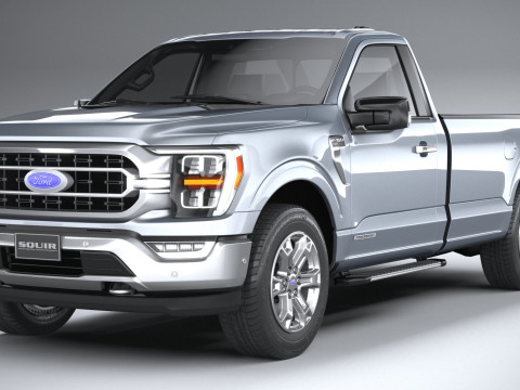 F-150 XLT Regular Cab 2022 Modelo 3D