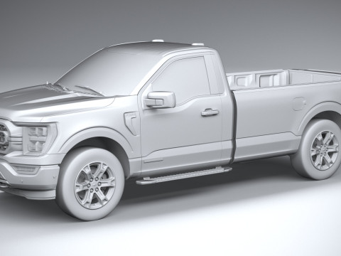 F-150 XLT Regular Cab 2022 Modelo 3D