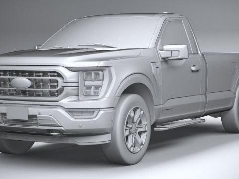 F-150 XLT Regular Cab 2022 Modelo 3D