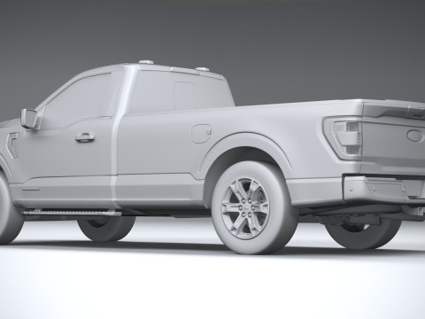 F-150 XLT Regular Cab 2022 Modelo 3D