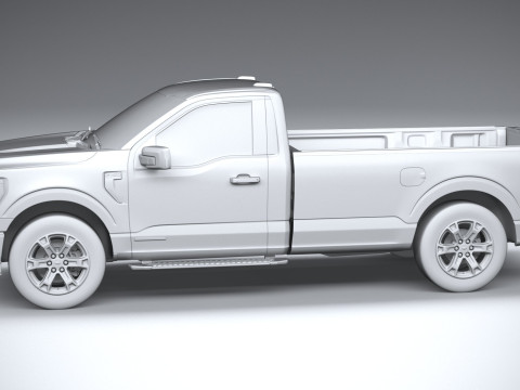 F-150 XLT Regular Cab 2022 Modelo 3D