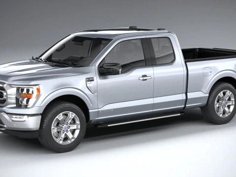 F-150 XLT सुपर कैब 2022 3D मॉडल