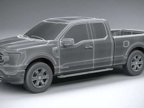 F-150 XLT Super Cab 2022 Modelo 3D