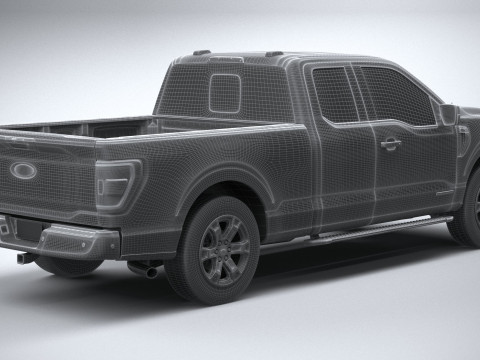 F-150 XLT Super Cab 2022 Modelo 3D