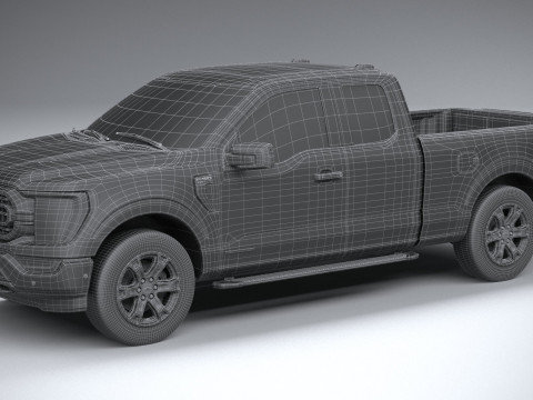 F-150 XLT Super Cab 2022 Modelo 3D