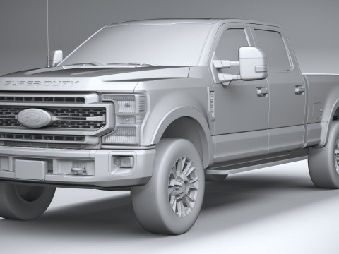 F-250 Super Duty Lariat 2022 3D Модель