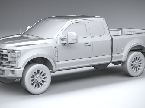 F-350 Super Duty Lariat Super Cab SB 2022 3D Model