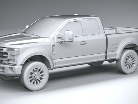 F-350 Super Duty Lariat Super Cab SB 2022 3D Model