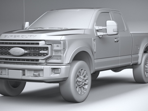 F-350 Super Duty Lariat Super Cab SB 2022 3D Model