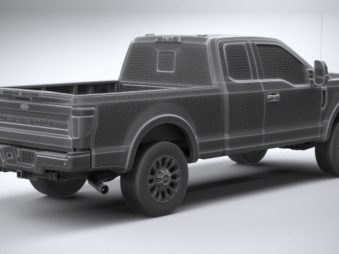 F-350 Super Duty Lariat Super Cab SB 2022 3D Model