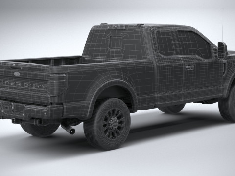 F-350 Super Duty Lariat Super Cab SB 2022 3D Model