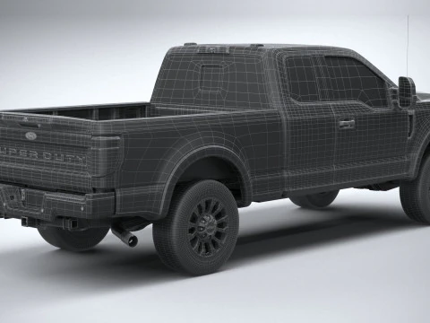 F-350 Super Duty Lariat Super Cab SB 2022 3D Model