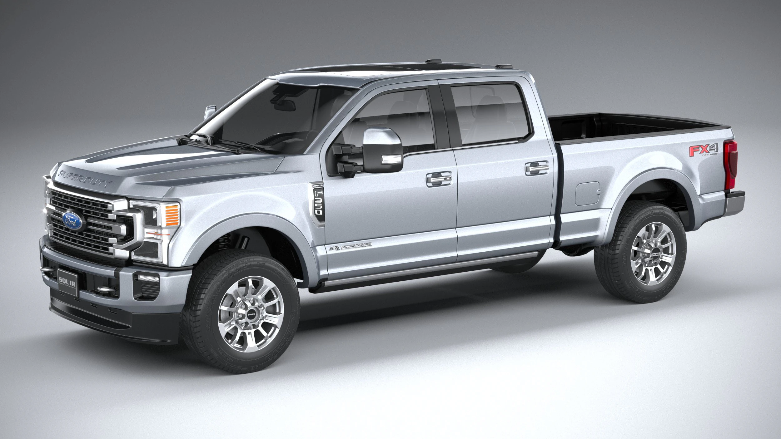 F350 Superduty Limited Edition 2022 3D Model .c4d .max .obj .3ds .fbx .stl .blend 