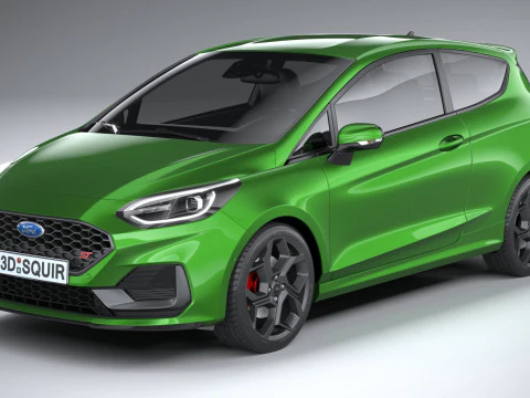Fiesta ST 3-door 2022 3D Model