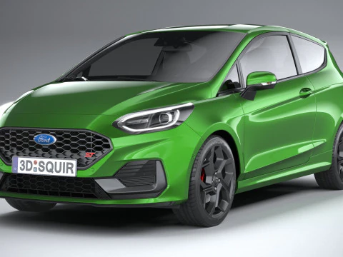 Fiesta ST 3-door 2022 3D Model
