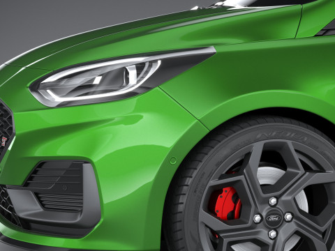 Fiesta ST 3-door 2022 3Dモデル