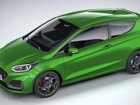 Fiesta ST 3-door 2022 3D Model