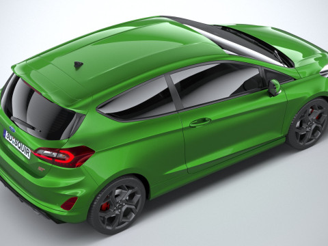 Fiesta ST 3-door 2022 3Dモデル