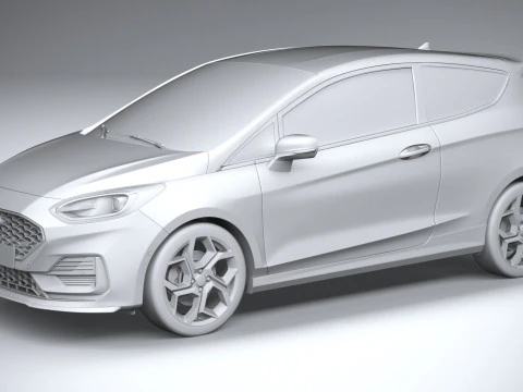 Fiesta ST 3-door 2022 3D Model
