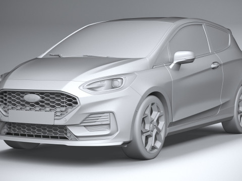 Fiesta ST 3-door 2022 3Dモデル