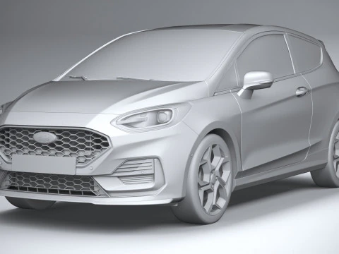 Fiesta ST 3-door 2022 3D Model