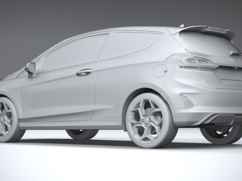 Fiesta ST 3-door 2022 3Dモデル