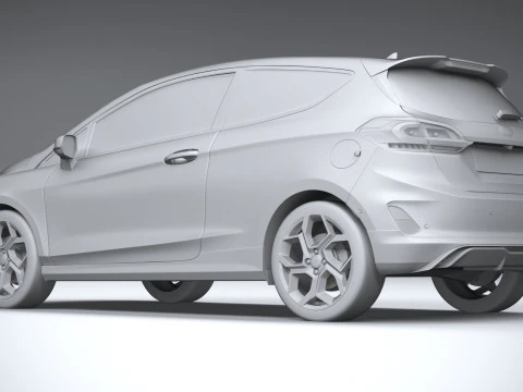 Fiesta ST 3-door 2022 3D Model