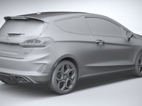 Fiesta ST 3-door 2022 3Dモデル