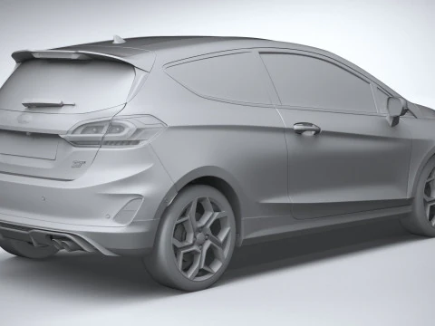 Fiesta ST 3-door 2022 3D Model