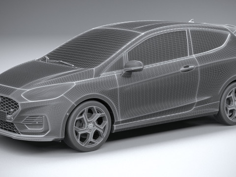 Fiesta ST 3-door 2022 3Dモデル
