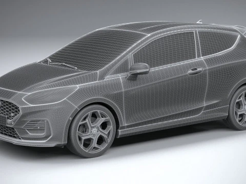 Fiesta ST 3-door 2022 3D Model