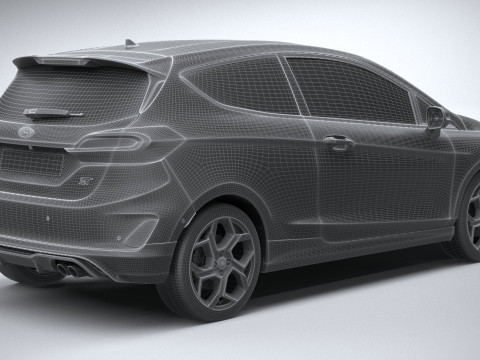 Fiesta ST 3-door 2022 3Dモデル