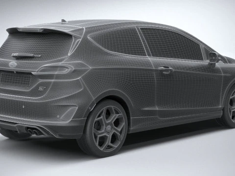 Fiesta ST 3-door 2022 3D Model