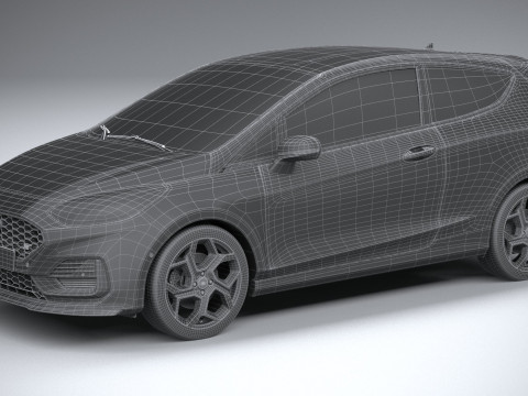 Fiesta ST 3-door 2022 3Dモデル