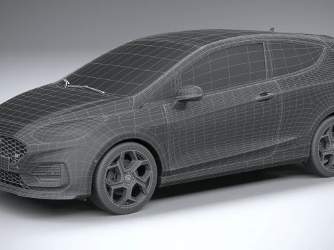 Fiesta ST 3-door 2022 3D Model