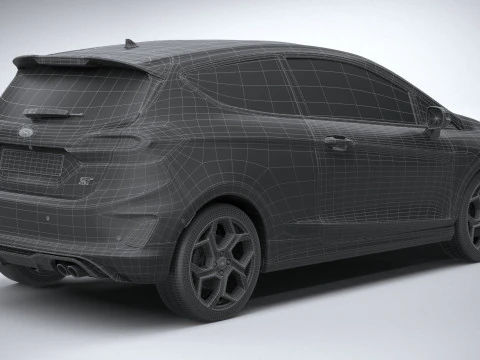 Fiesta ST 3-door 2022 3D Model
