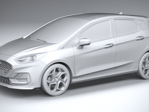 Fiesta ST 5-door 2022 3Dモデル