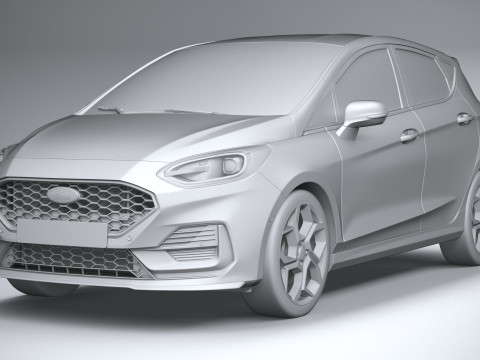 Fiesta ST 5-door 2022 3Dモデル