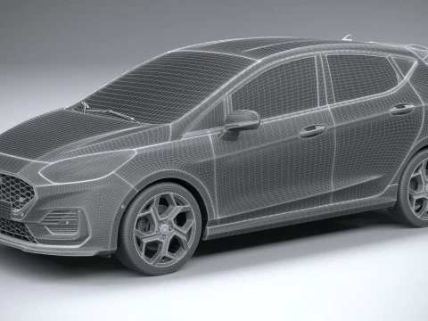 Fiesta ST 5-door 2022 3D Model