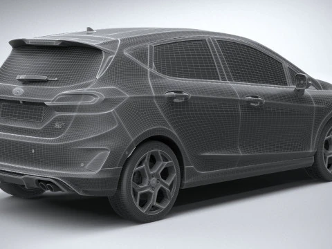 Fiesta ST 5-door 2022 3D Model