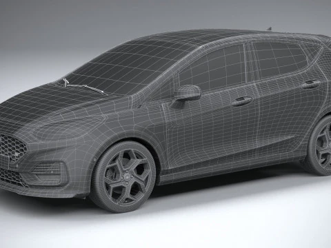 Fiesta ST 5-door 2022 3D Model