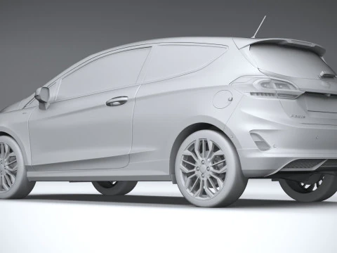 फिएस्टा एसटी-लाइन 3-डोर 2022 3D मॉडल