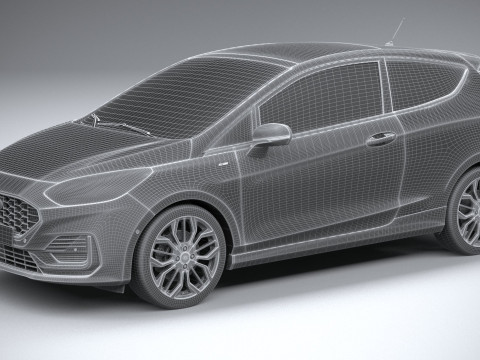 Fiesta ST-Line 3-door 2022 3D Модель
