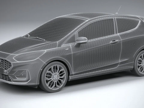 फिएस्टा एसटी-लाइन 3-डोर 2022 3D मॉडल