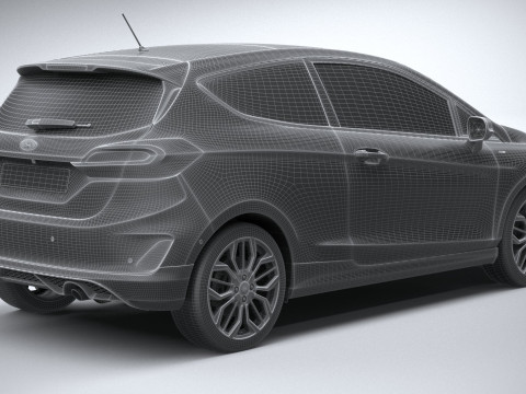 Fiesta ST-Line 3-door 2022 3D Модель
