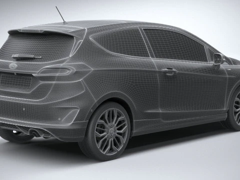 फिएस्टा एसटी-लाइन 3-डोर 2022 3D मॉडल