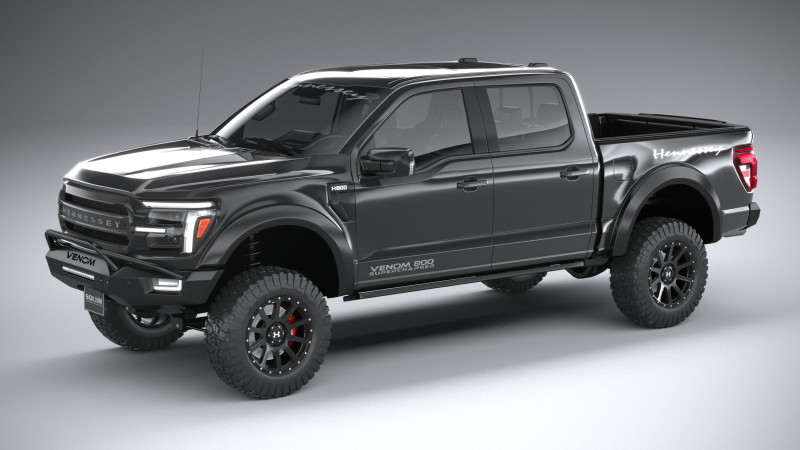 Hennessey Venom 800 F-150 2024 3D Модель .c4d .max .obj .3ds .fbx .stl .blend